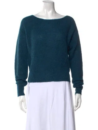 Pre-owned Veronica Beard Bateau Neckline Sweater In Blue