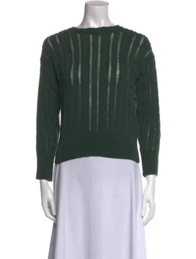 Pre-owned Veronica Beard Bateau Neckline Sweater In Green