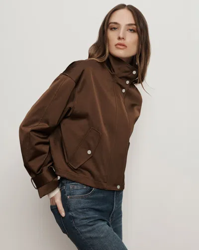 Veronica Beard Bateman Cropped Jacket In Brown