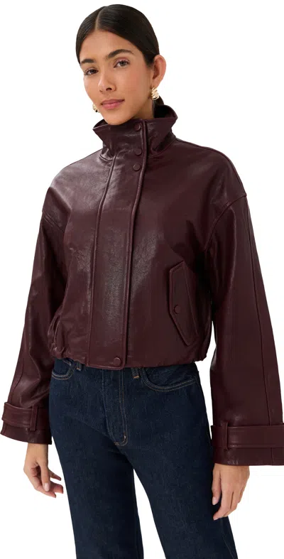 Veronica Beard Bateman Jacket Raisin In Burgundy
