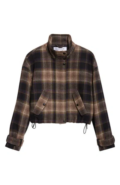 Veronica Beard Bateman Plaid Wool Blend Jacket In Multi