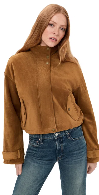 VERONICA BEARD BATEMAN SUEDE JACKET ACORN