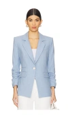 Veronica Beard Battista Dickey Canvas Jacket In Blue