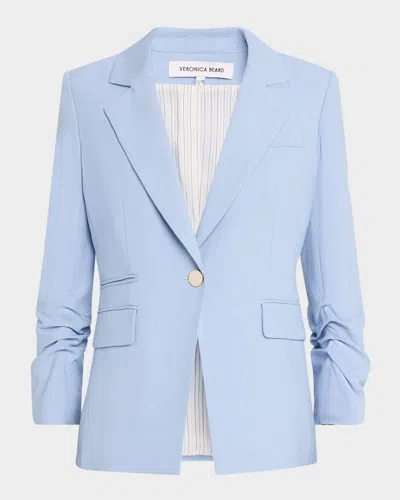 Veronica Beard Battista Dickey Canvas Jacket In Bluebell