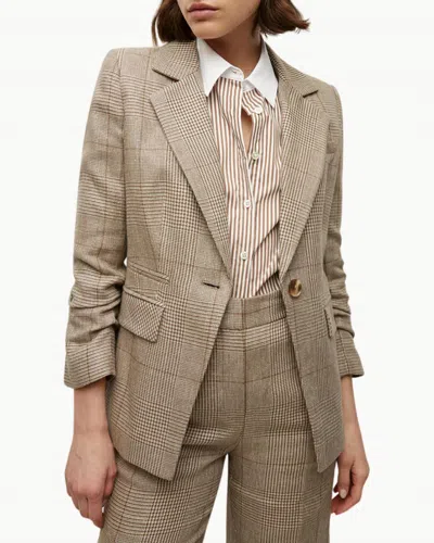 Veronica Beard Battista Dickey Jacket In Ecru/ochre In Multi