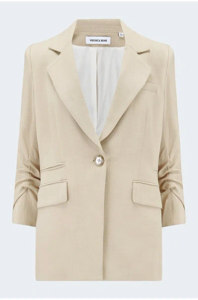Veronica Beard Battista Dickey Jacket In Stone Khaki In Neutral
