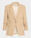 Veronica Beard Battista Dickey Jacket In Stone Khaki