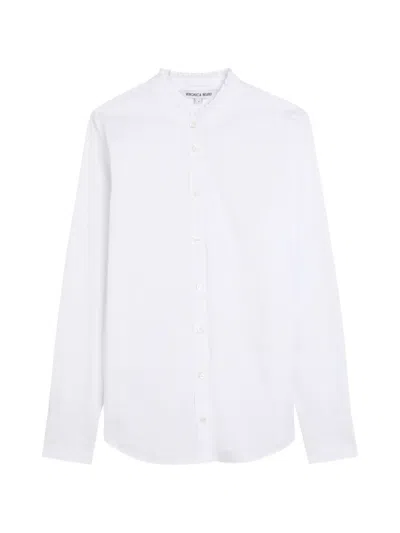 Veronica Beard Bays Frill Buttoned Shirt In White