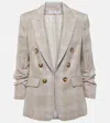 Veronica Beard Beacon Linen Dickey Jacket In Beige