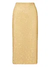 Veronica Beard Allora Beaded Midi Skirt In Yellow