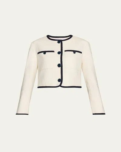 Veronica Beard Beale Tailored Jacket In Cream