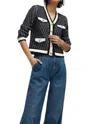 Veronica Beard Bealila Cardigan In Black