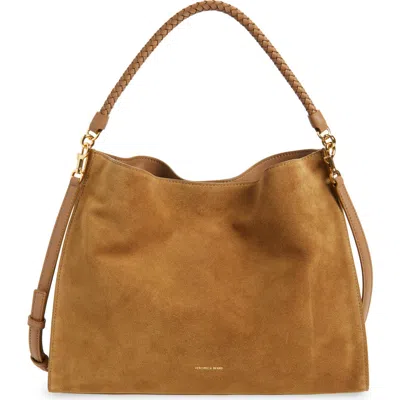 Veronica Beard Beard Vida Suede Shoulder Bag In Brown