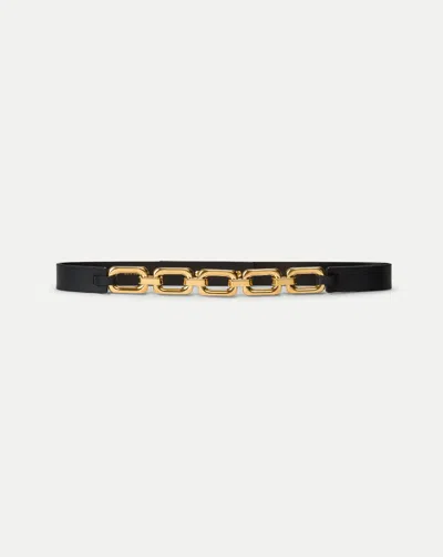 Veronica Beard Beatrice Belt In Black/gold