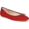 Veronica Beard Beatrix Ballet Flat In Fire Red