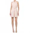 Veronica Beard Beau Sleeveless Linen Mini Dress In Pink
