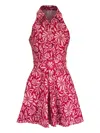 Veronica Beard Beau Floral Sleeveless Linen Shirtdress In Pink