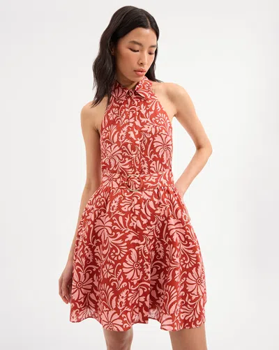 Veronica Beard Beau Linen Dress In Multi