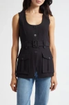 Veronica Beard Becker Vest In Black In Black