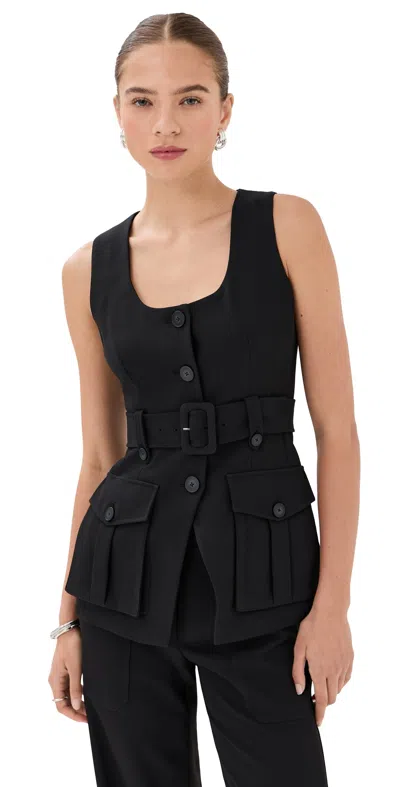 Veronica Beard Becker Vest In Black