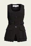 Veronica Beard Becker Vest In Black In Black