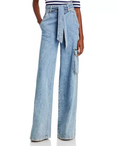 Veronica Beard Belisa Wide Leg Jeans In Silverwood In Blue