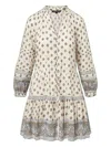 Veronica Beard Belissa Printed Cotton-blend Mini Dress In Neutral