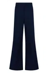 Veronica Beard Bell-bottom Viscose Jeans In Navy