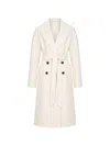 Veronica Beard Belted Double-breasted Coat In Neutral