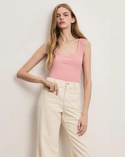 Veronica Beard Belvedere Knit Tank Top In Pink