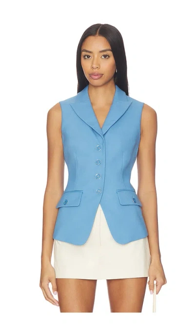 Veronica Beard Benny Vest In Blue