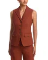 Veronica Beard Benny Vest In Brown