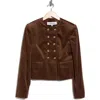 Veronica Beard Bentley Double-breasted Cotton-blend Corduroy Jacket In Brown