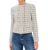 Veronica Beard Bentley Tweed Jacket Ivory Camel In Multi