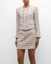 Veronica Beard Bentley Tweed Jacket Ivory Camel In Ivory/camel