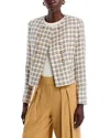 Veronica Beard Bentley Tweed Jacket Ivory Camel In Ivory/camel