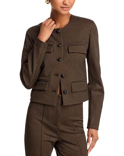 Veronica Beard Berkley Knit Jacket In Acorn/black