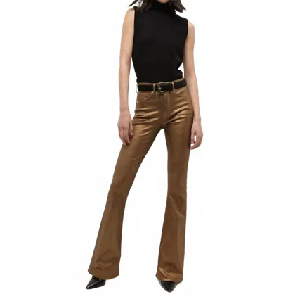 Veronica Beard Beverly Flair Jean In Antique Brass In Brown