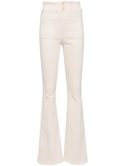 Veronica Beard Beverly Flared Jeans In Nude