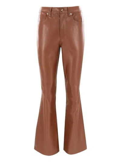 Veronica Beard Beverly Flared Trousers In Brown