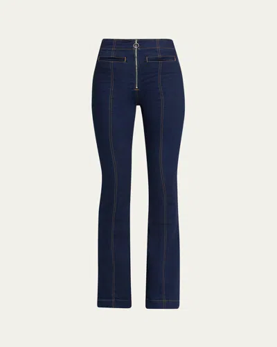 Veronica Beard Beverly High-rise Skinny Flare Jeans In Blue
