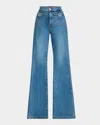 Veronica Beard Beverly High-rise Skinny Flare Jeans In Enough Said