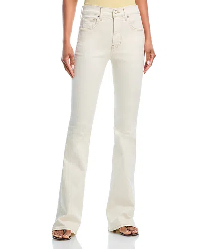 Veronica Beard Beverly High Rise Skinny Flare Jeans In Ecru