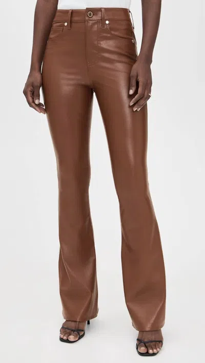 Veronica Beard Beverly High Rise Skinny Flare Jeans In Mahogany In Brown