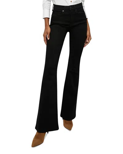 Veronica Beard Beverly High Rise Skinny Flare Jeans In Onyx In Black