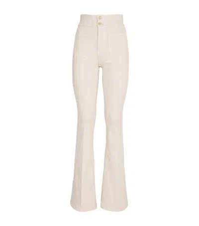 Veronica Beard Beverly High-rise Skinny Flared Jeans In Nude