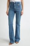Veronica Beard Beverly High-rise Skinny Flare Jeans In Enough Said