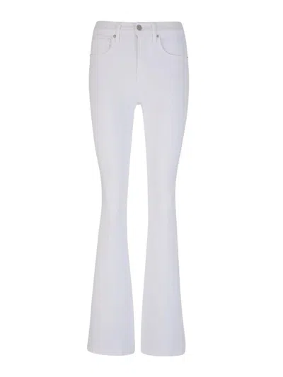 Veronica Beard Stretch Flare Jeans In Blanc