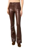 VERONICA BEARD BEVERLY LEATHER PANT IN BROWN