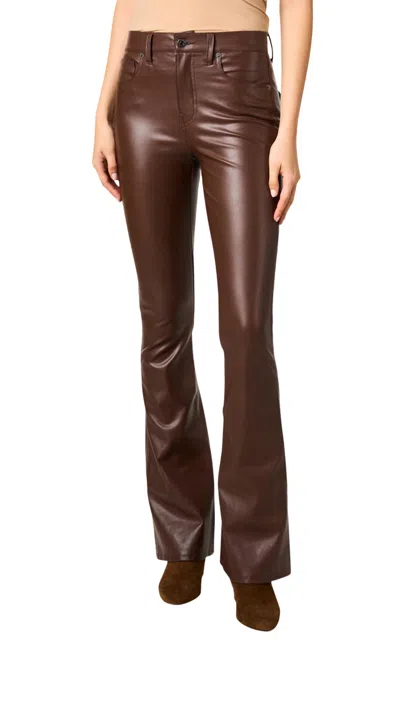 Veronica Beard Beverly Leather Pant In Brown